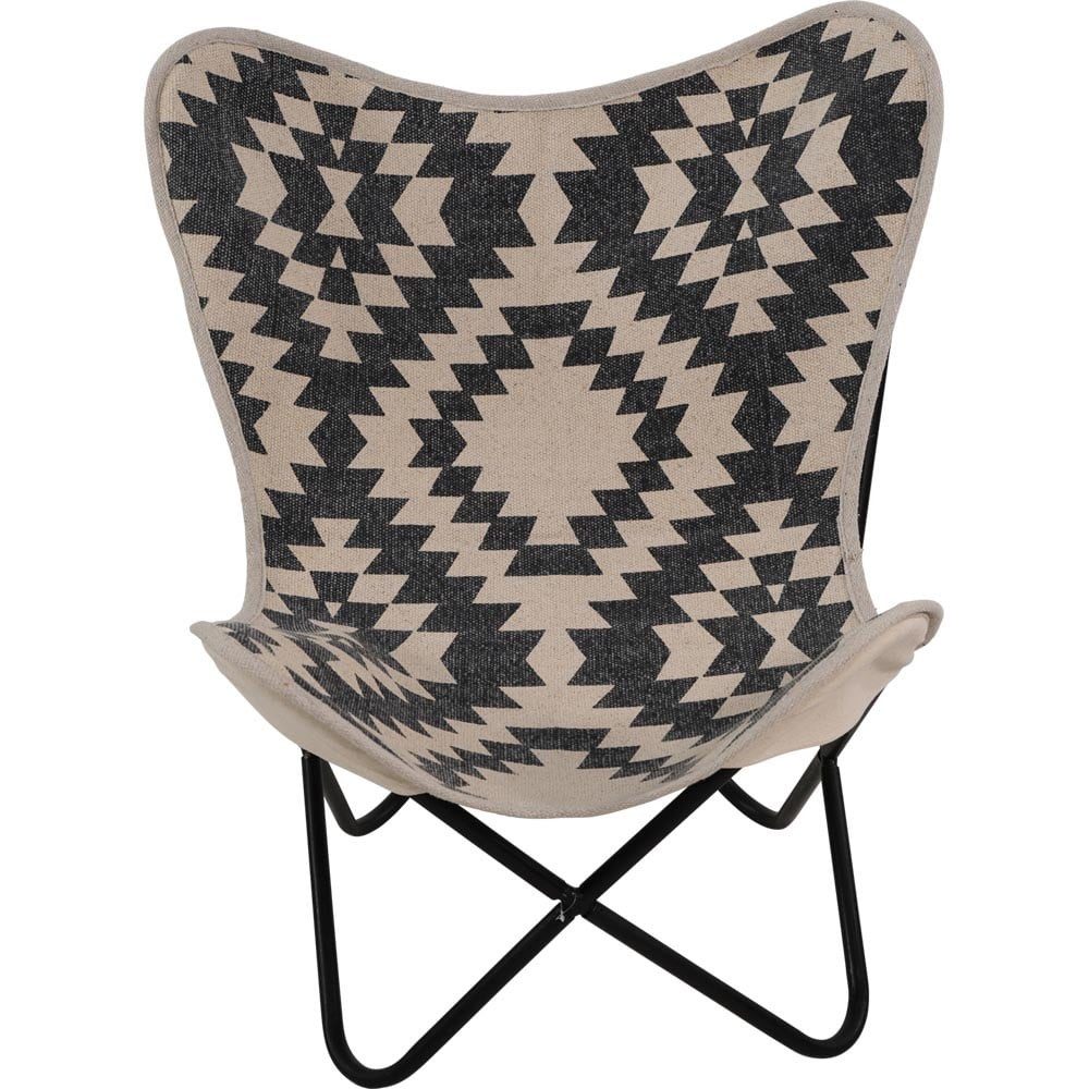 Lesli Living Klappstuhl Butterfly Chair BRENT – Schmetterlingsstuhl beige-schwarz