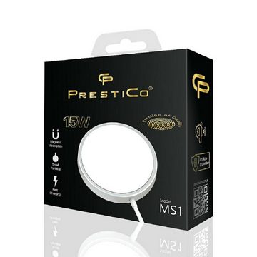 PrestiCo MS1 MagSafe Induktions Ladegerät Smartphone-Ladegerät (MagSafe, 1-tlg., 15W, für iPhone 12 13 14 PRO Max)