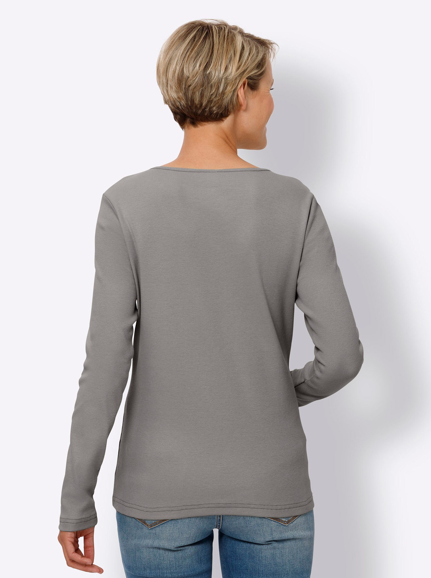 Sieh an! T-Shirt Langarm-Shirt Langarm
