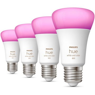 Philips LED-Leuchtmittel Hue White & Color Ambiance 4er-Pack - LED-Lampe - weiß, E27