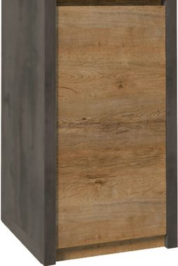 Feldmann-Wohnen Kleiderschrank Montana (1-St) 50cm eiche lefkas grau grifflos