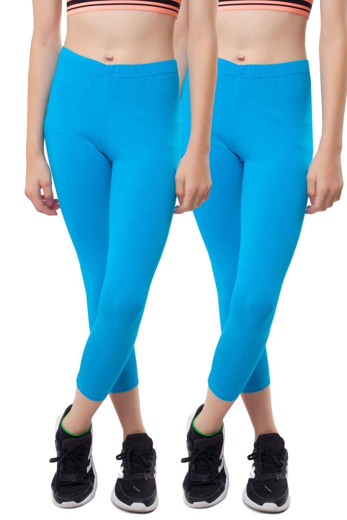 Bongual 3/4-Leggings Kinder Gamaschen (2er-Pack) Unifarben