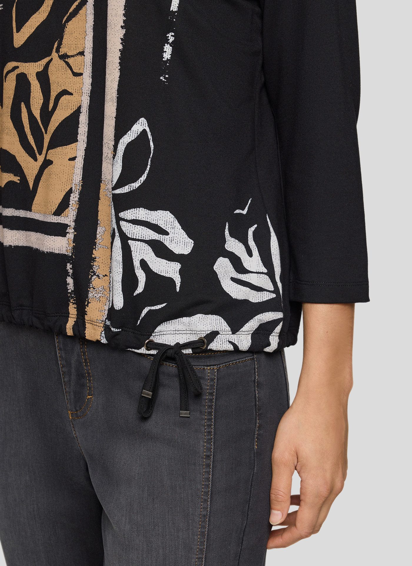 Rabe 3/4-Arm-Shirt mit Frontprint und Nieten – Bild 4 von 5