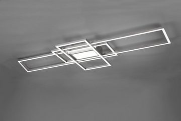 TRIO Leuchten LED Deckenleuchte IRVINE, 1-flammig, Anthrazit, Metall, 105 x 42 cm, Anpassung der Farbtemperatur, Dimmfunktion, Memoryfunktion, LED fest integriert, Neutralweiß, Tageslichtweiß, Warmweiß, mit Fernbedienung, LED Deckenlampe
