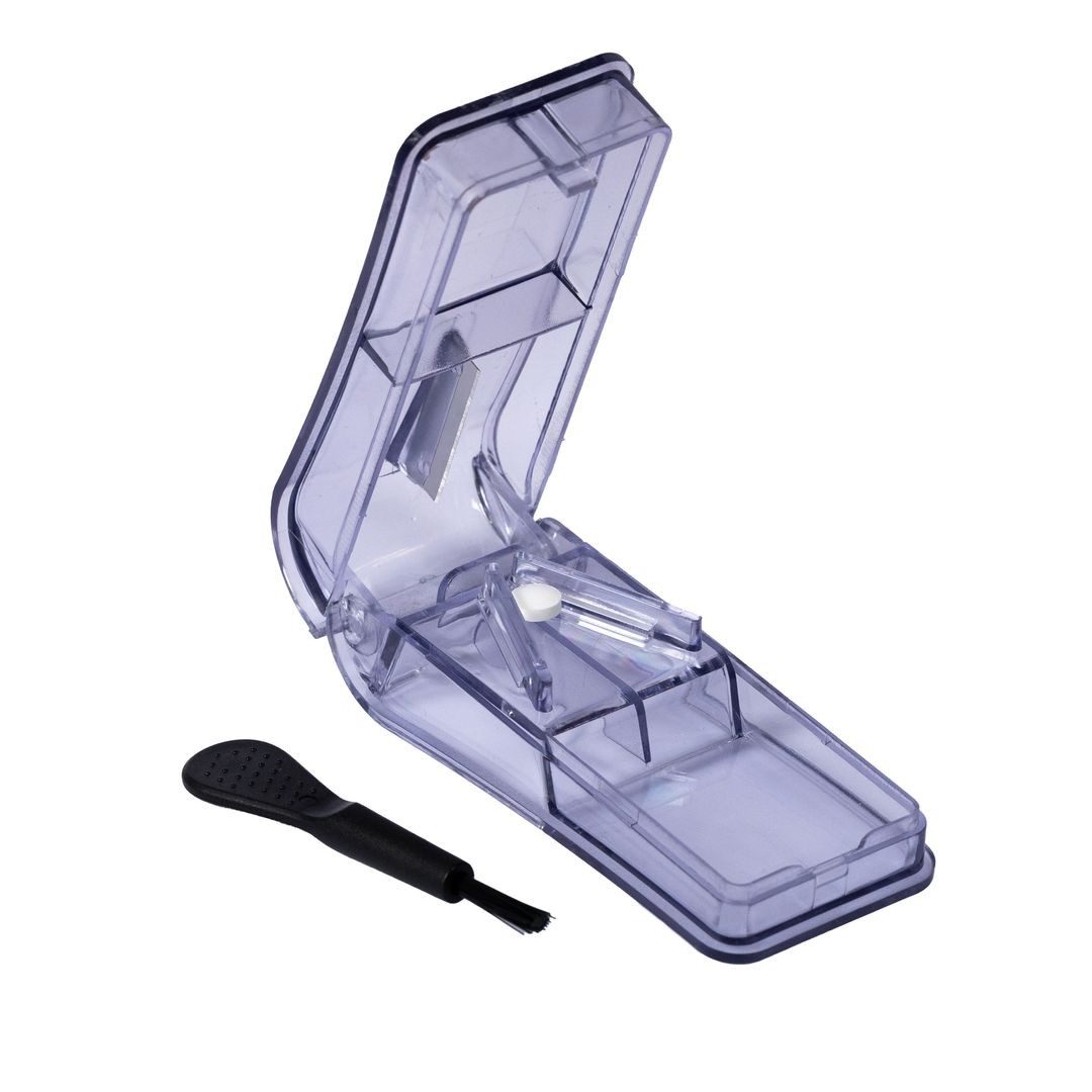 laro Pillendose Premium Tablettenteiler mit Bürste – 4 Stk (4 St)