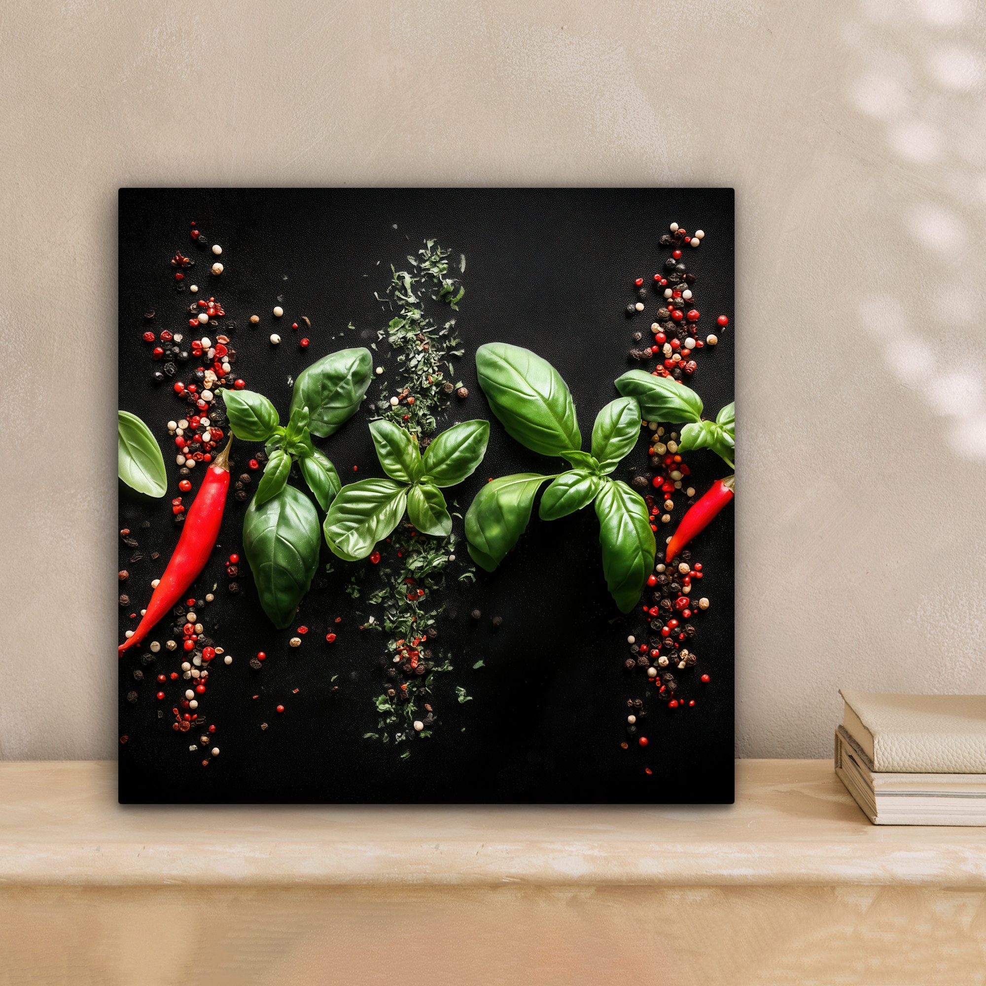 OneMillionCanvasses® Leinwandbild Chili - Basilikum - günstig online kaufen