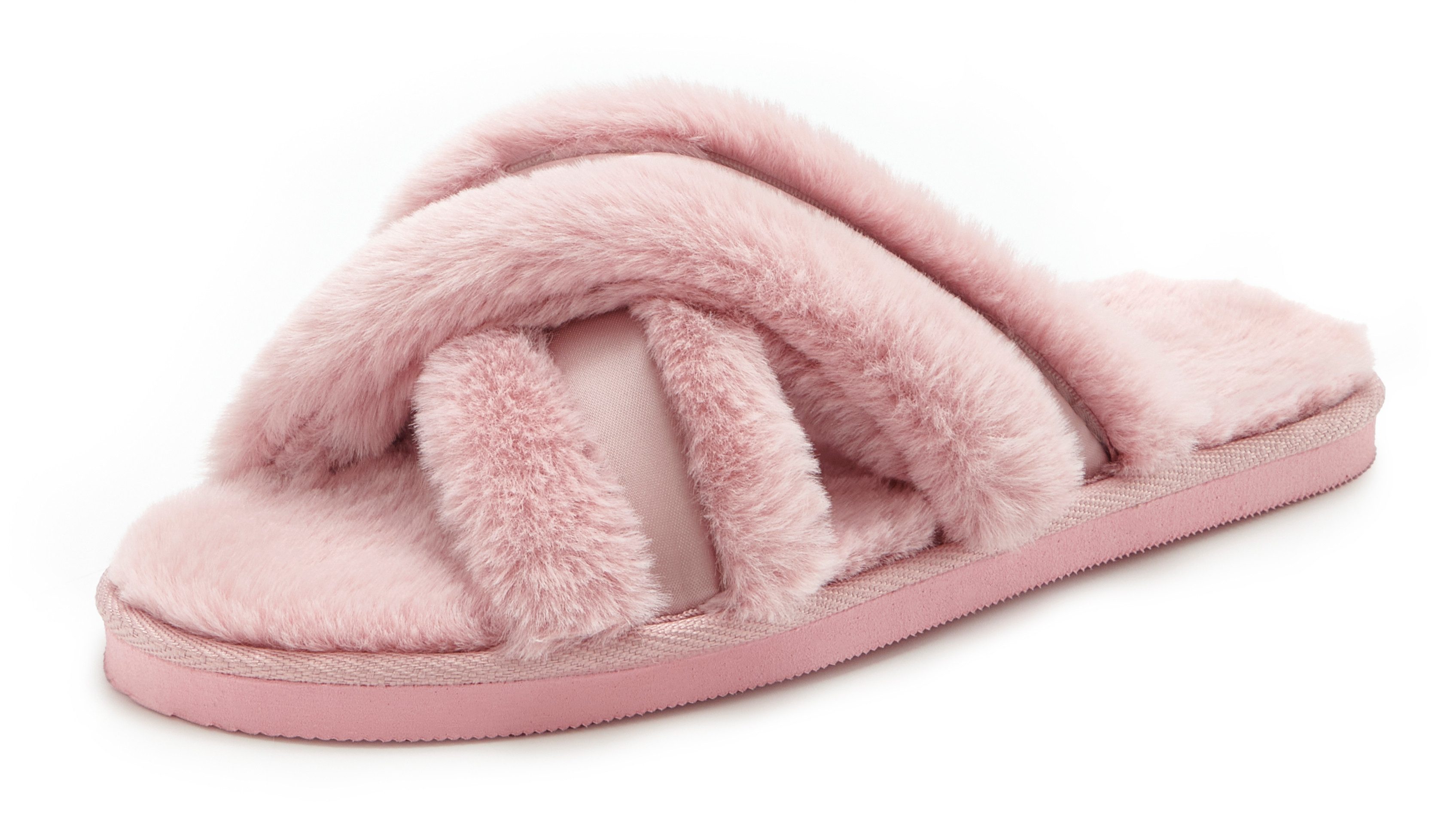 Vivance Dreams Hausschuh, Pantoffel, Mule, offener Schuh, Pantolette mit Kr günstig online kaufen