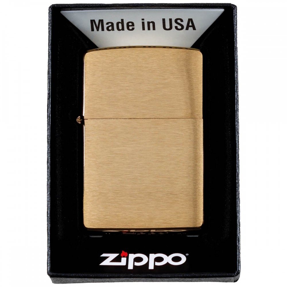 Feuerzeug Feuerzeug, Zippo, Brushed Brass, unbefüllt