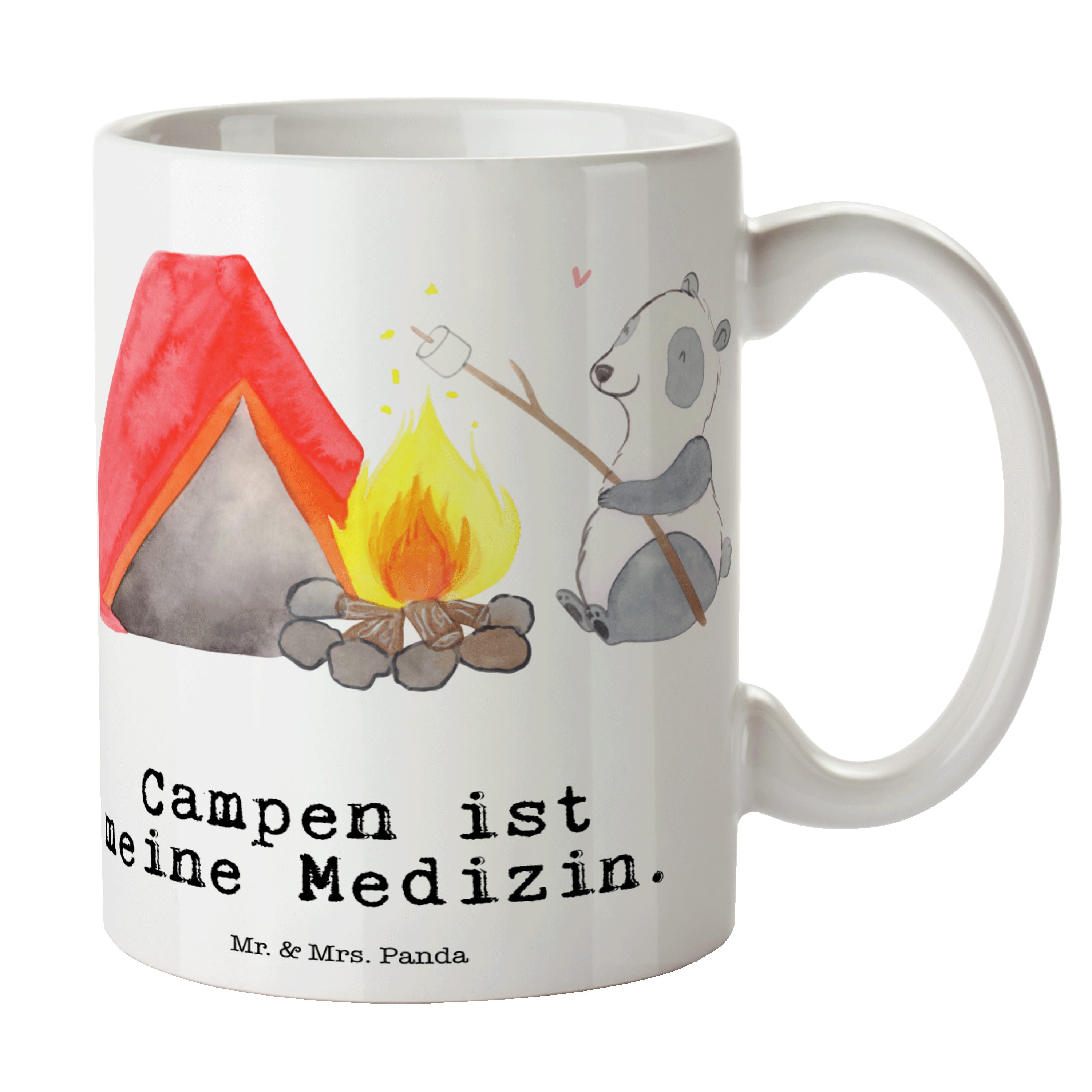 Mr. & Mrs. Panda Weiß Panda Campen Medizin Keramik Geschenk, - Campi, - Sportart, Motive, Tasse Tasse