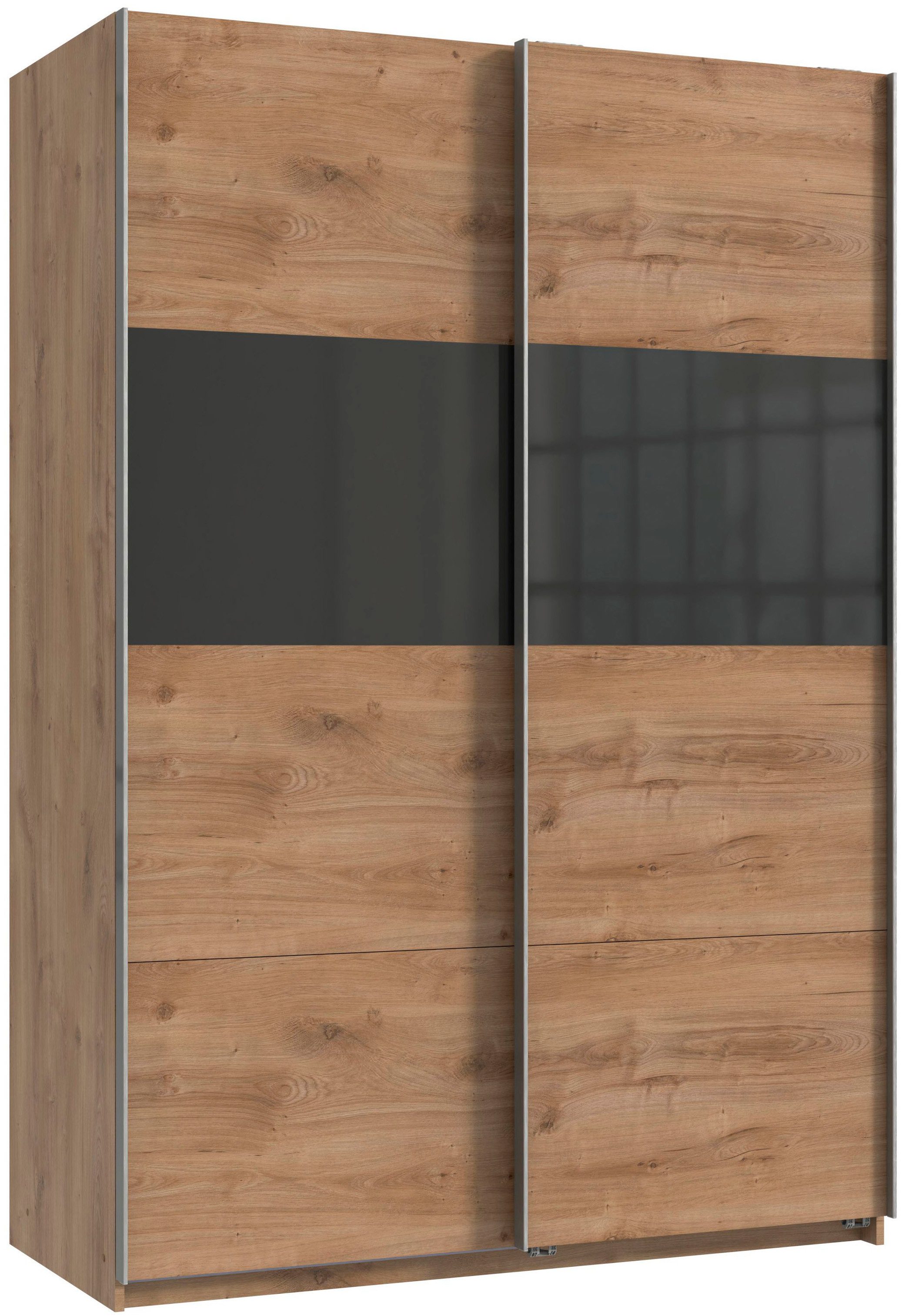 Wimex Schwebetürenschrank Bramfeld TOPSELLER Kleiderschrank mit Glaselementen und zusätzlichen Einlegeböden