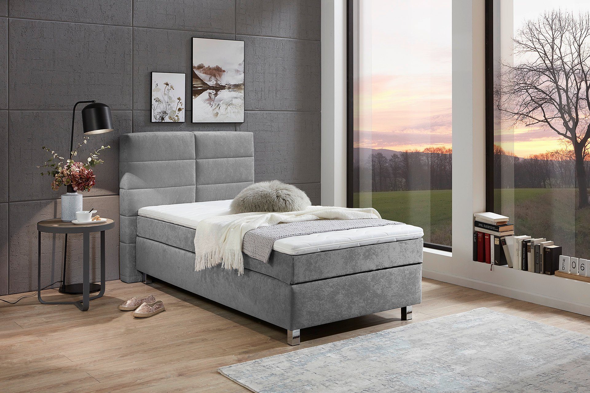 Westfalia Schlafkomfort Boxspringbett wahlweise mit Kaltschaum-Topper günstig online kaufen