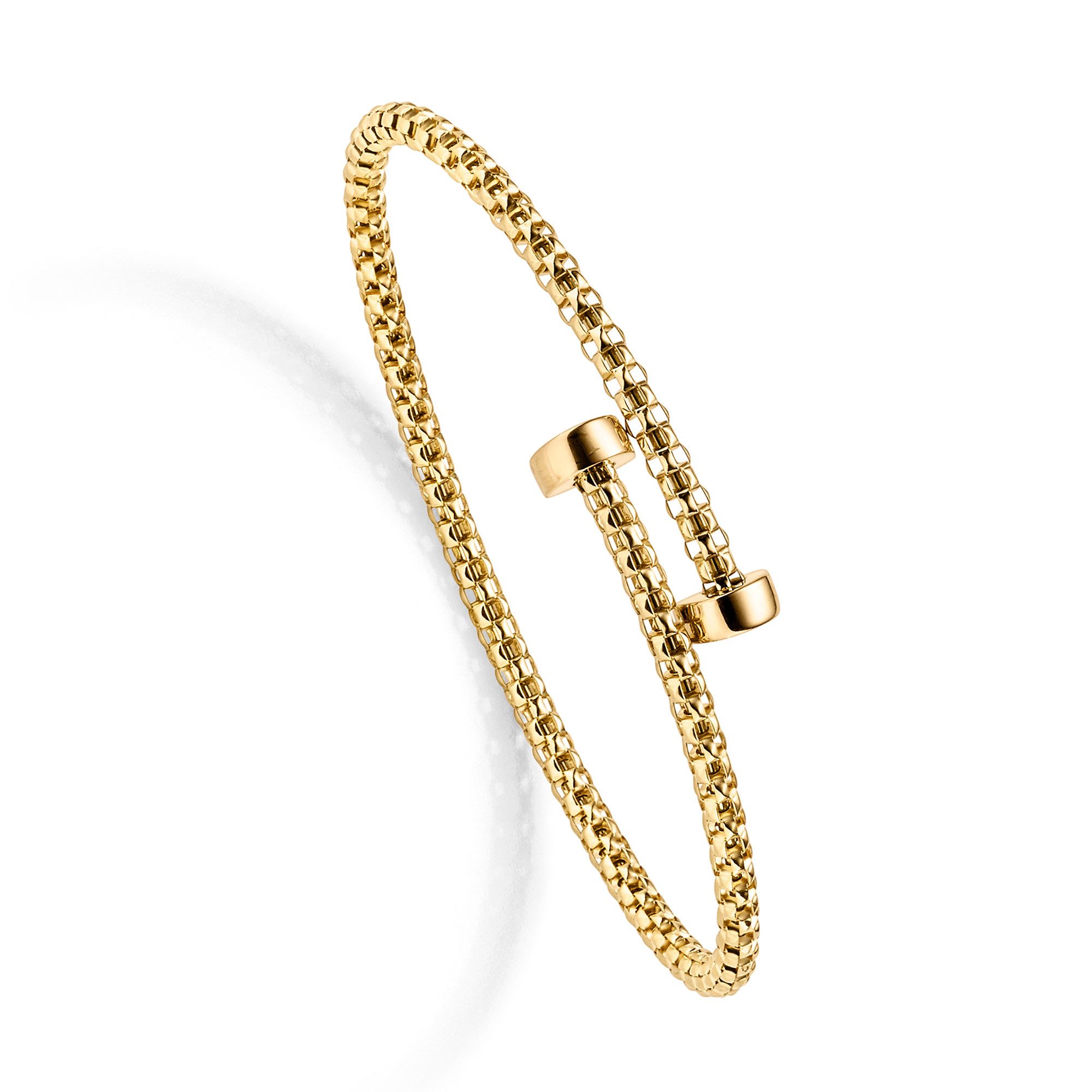 HOPLO Goldarmband Gold Armspange Breite 3,0 mm - 585-14 Karat Gelbgold, Made in Germany