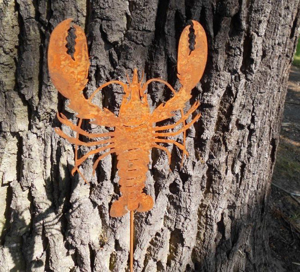 Deko-Impression Gartenfigur Gartenstecker Beetstecker Gartenstab Hummer günstig online kaufen