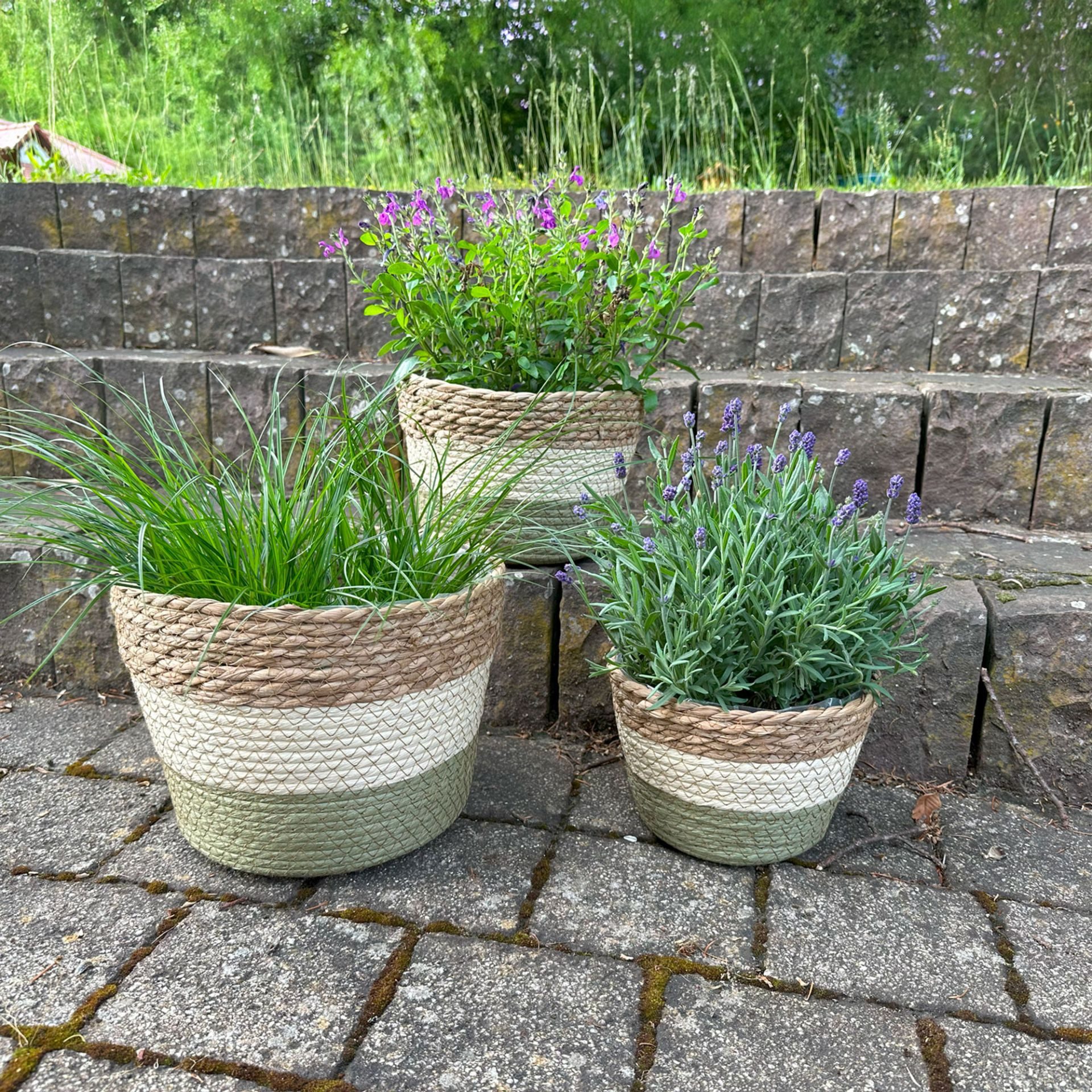 Home-trends24.de Übertopf Naturfarben Blumen Übertopf Planztopf Planzer in 3 Größen wählbar (1 St)
