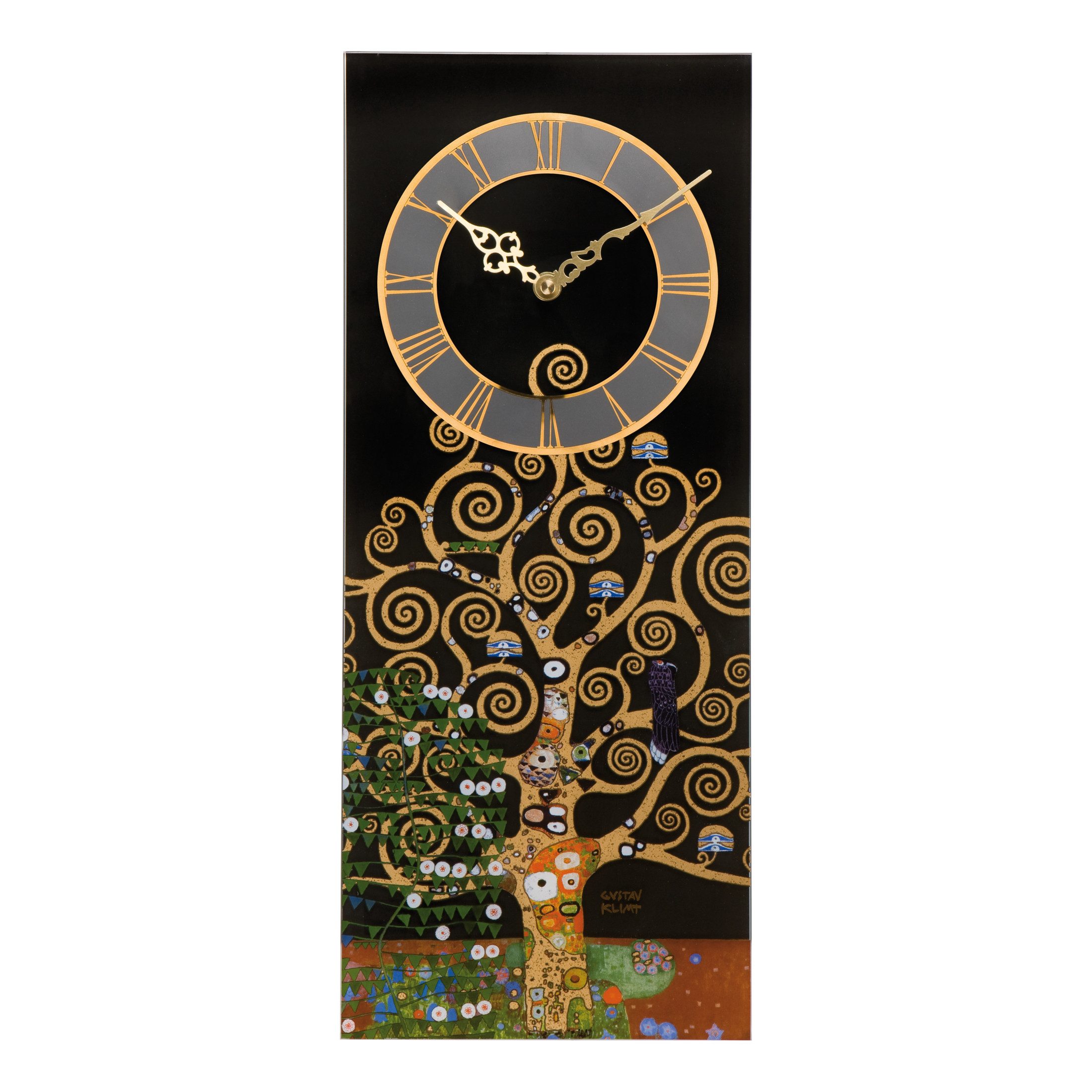 Goebel Wanduhr Uhr - Gustav Klimt " Lebensbaum " Glas