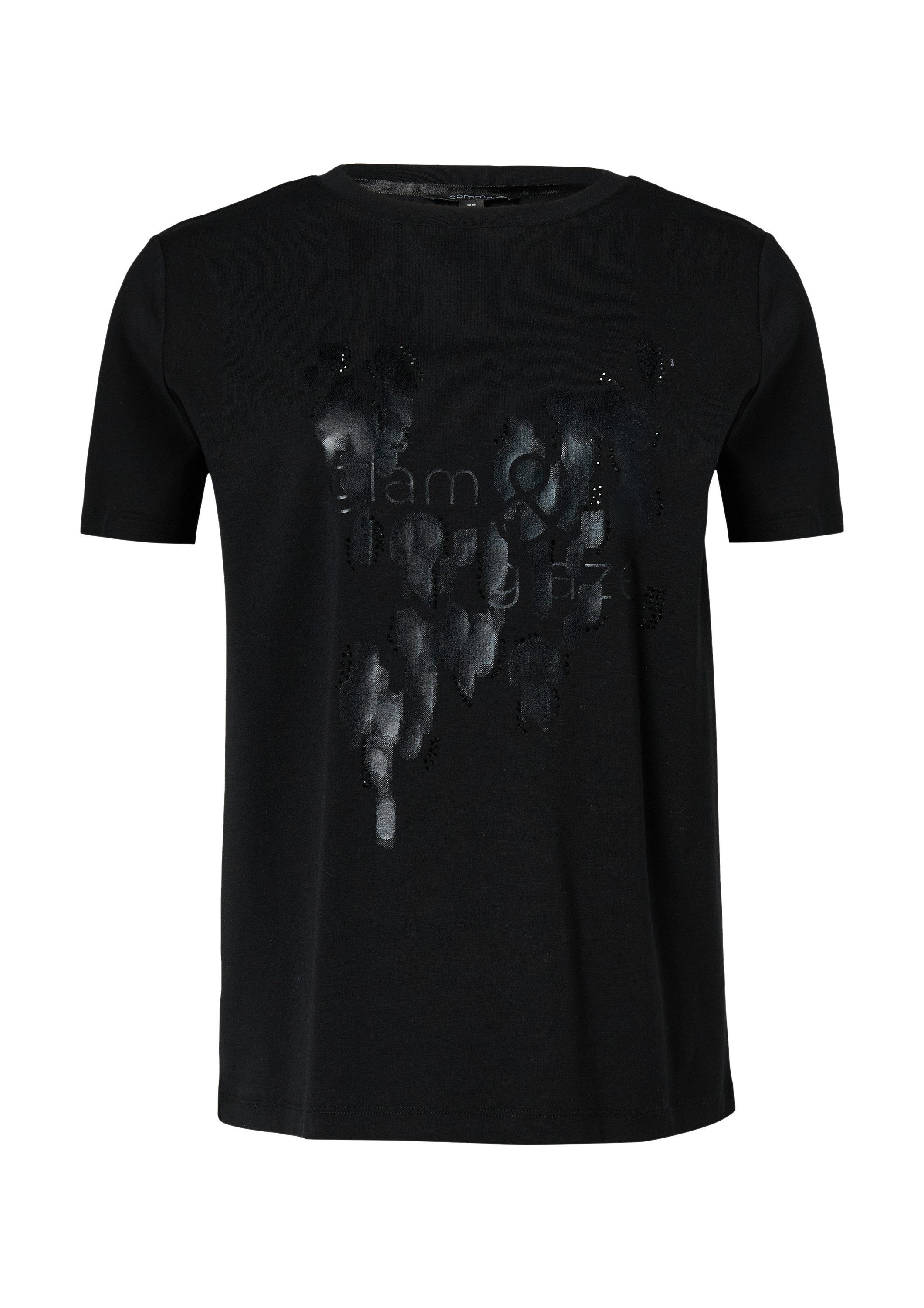 comma Kurzarmshirt T-Shirt T-Shirt mit Artwork günstig online kaufen