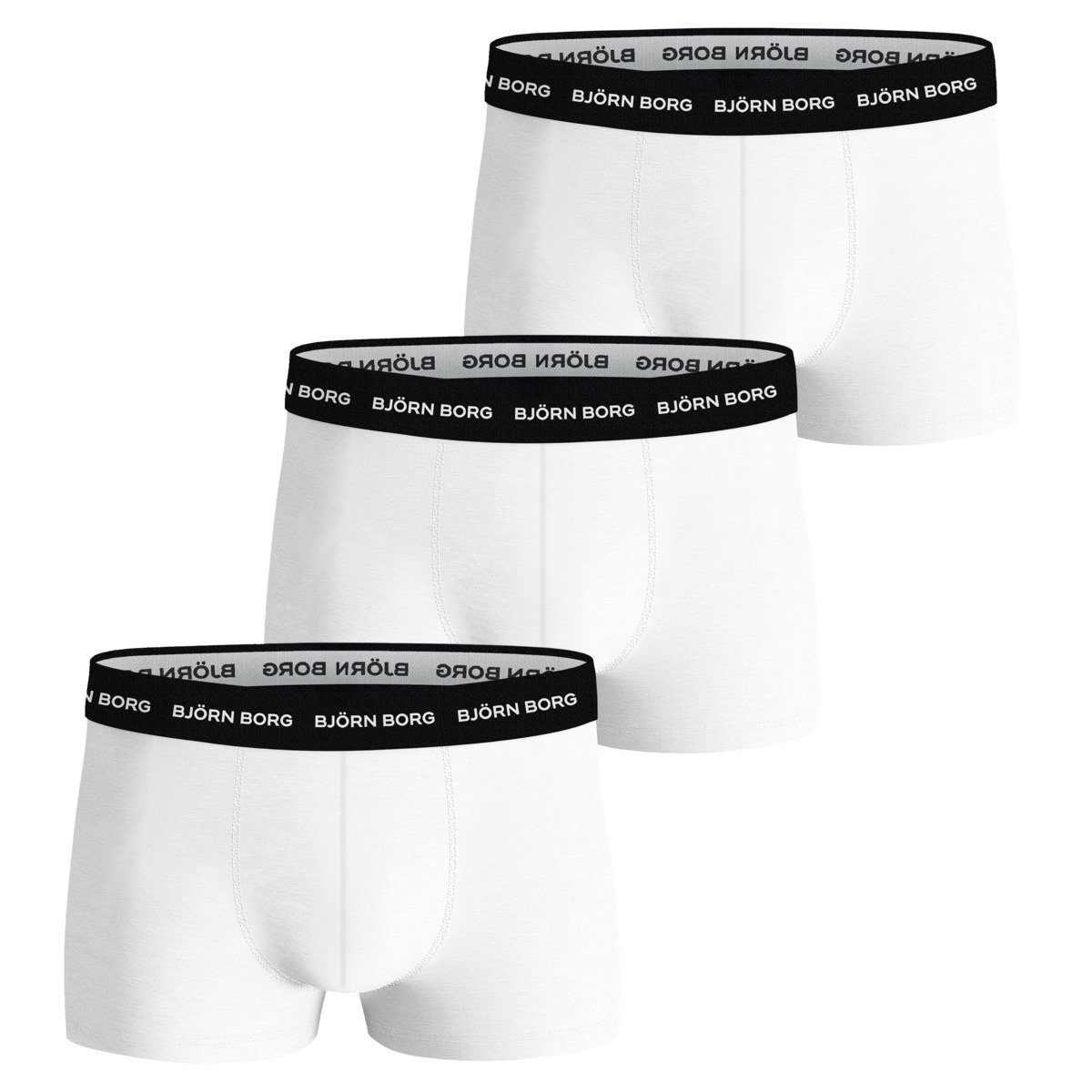 Björn Borg Boxershorts Cotton Stretch Trunk 3er Pack Herren (3-St)