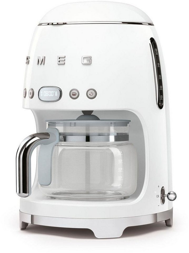 Smeg Filterkaffeemaschine DCF02WHEU, 1,4l Kaffeekanne, Papierfilter 1x4,  inkl. Permanentfilter, Metallgehäuse lackiert
