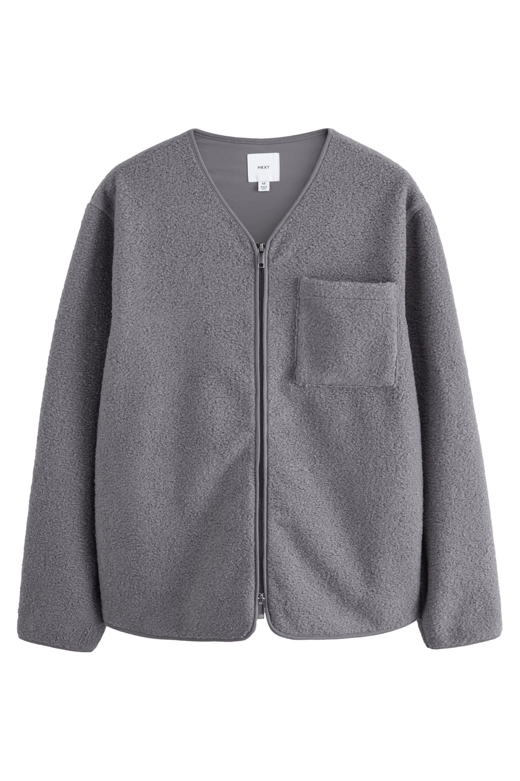 Hemdjacke Hemdjacke mit Reißverschluss in Wolloptik