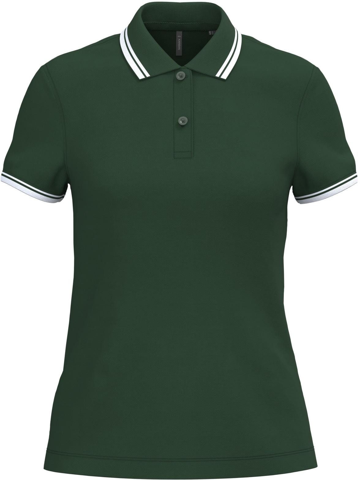 Kariban Poloshirt Polohemd für Damen mit kurzen Ärmeln und kontrastfarbenen Pa