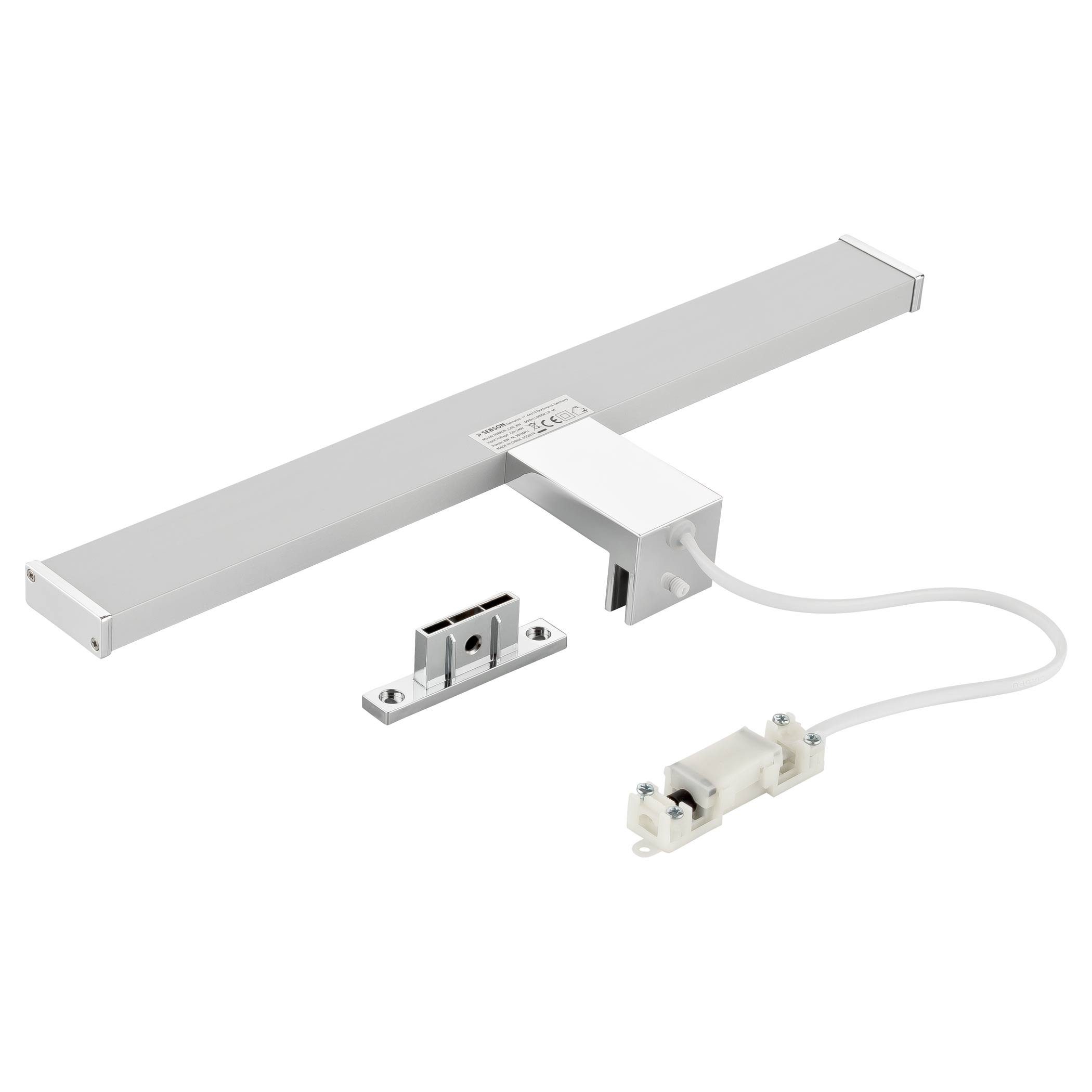 SEBSON Spiegelleuchte LED Spiegelleuchte 600lm 40cm - 230V, IP44 neutralweiß variable Befestigung 8W neutralweiß