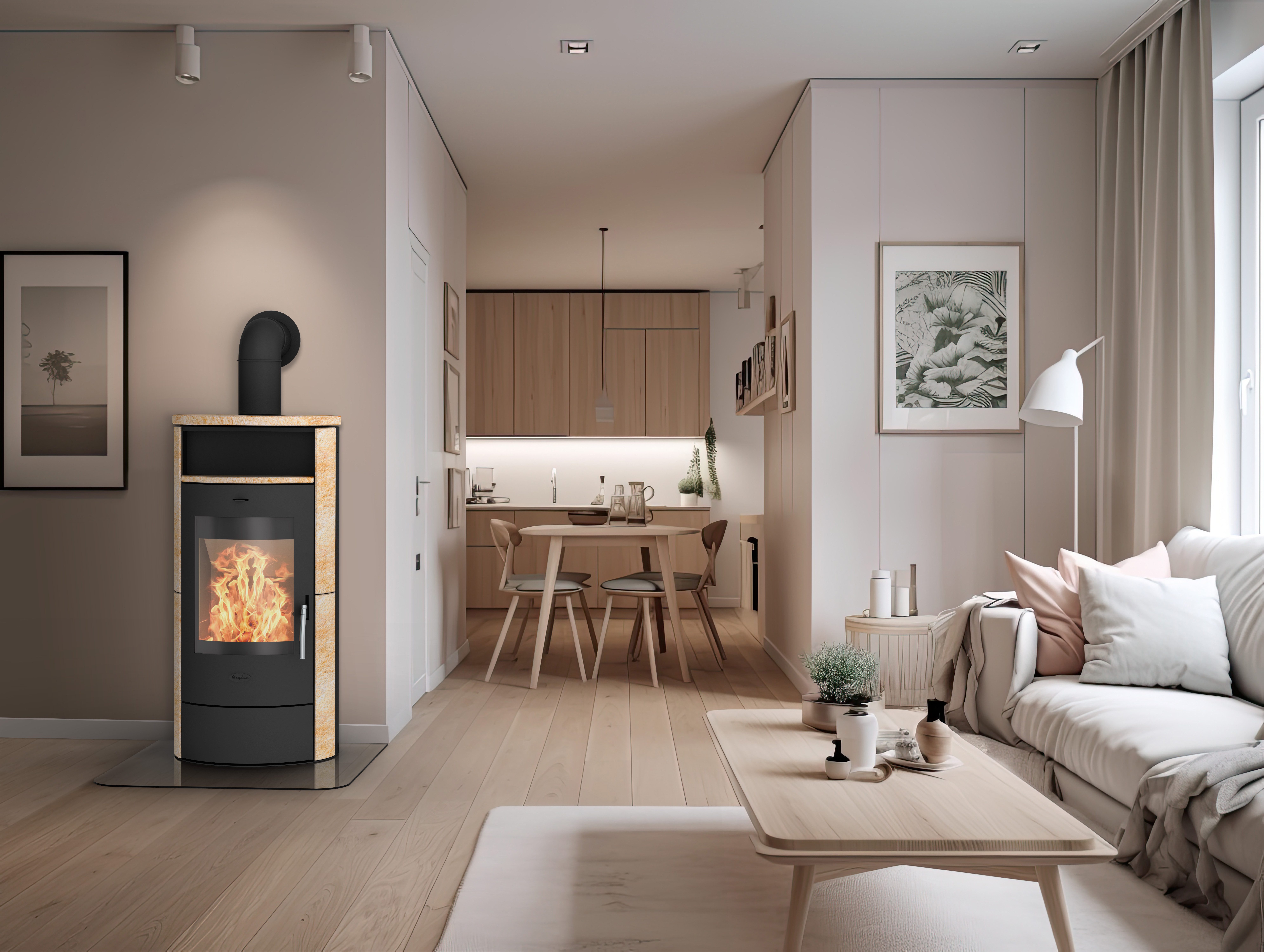 Fireplace Kaminofen Heathus Piacenza Sandstein, 6 günstig online kaufen