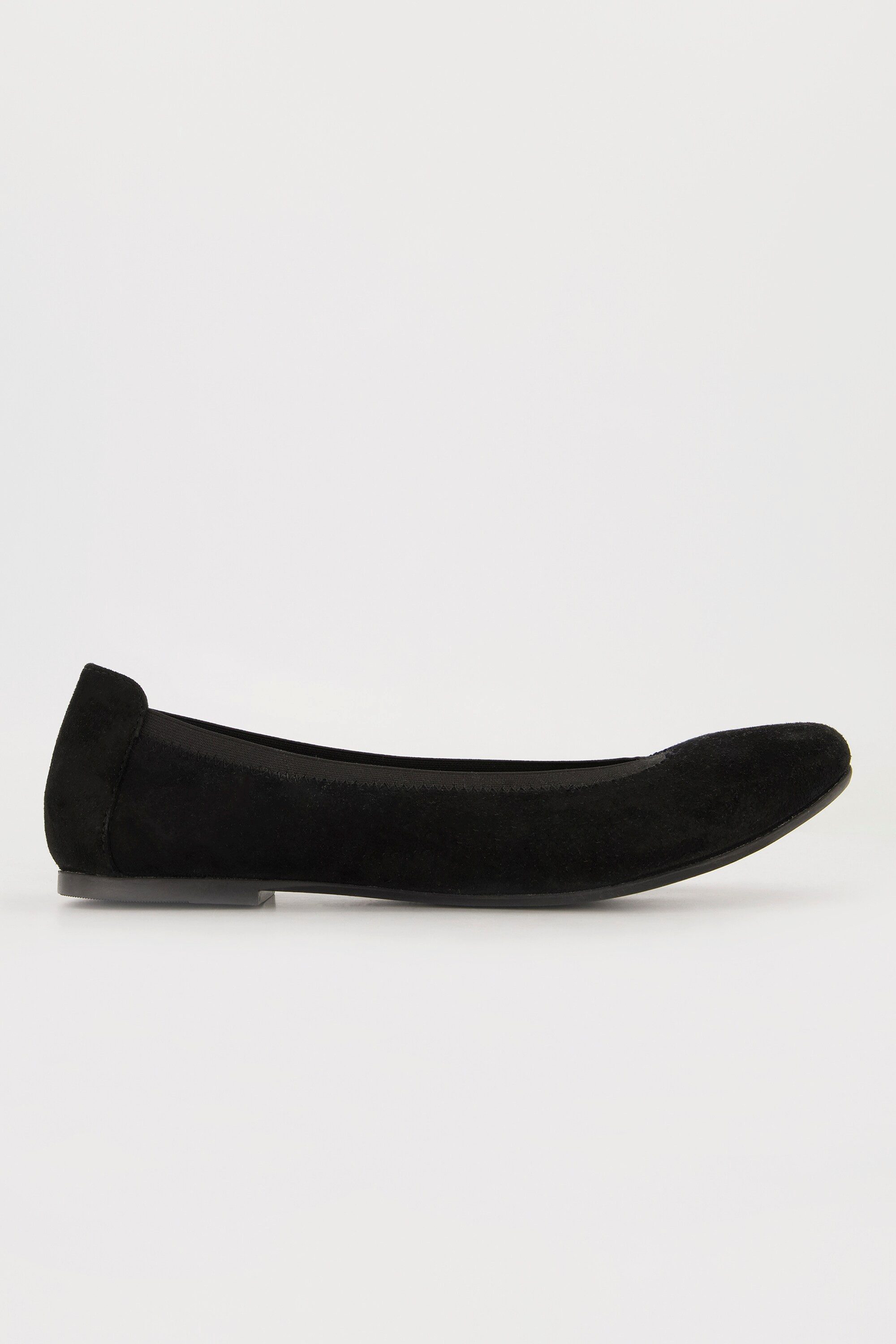 Ulla Popken Leder-Ballerinas Veloursleder elastischer Einstieg günstig online kaufen