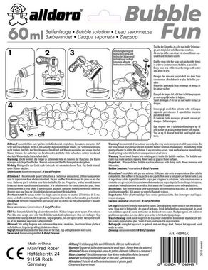 alldoro Seifenblasenpistole 4694, mit Propeller, 59 ml Seifenlauge, sortiert in blau und orange