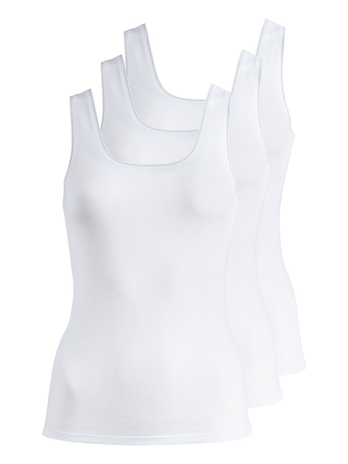 Achseltop 3er Pack Damen Achseltop Baumwolle-Elasthan