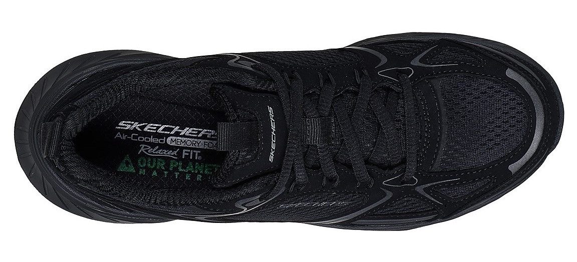 Skechers EDGERIDE-SILVER ECLIPSE Sneaker Retro Sneaker, Schnürschuh, Sportschuh mit Metallic-Besätzen