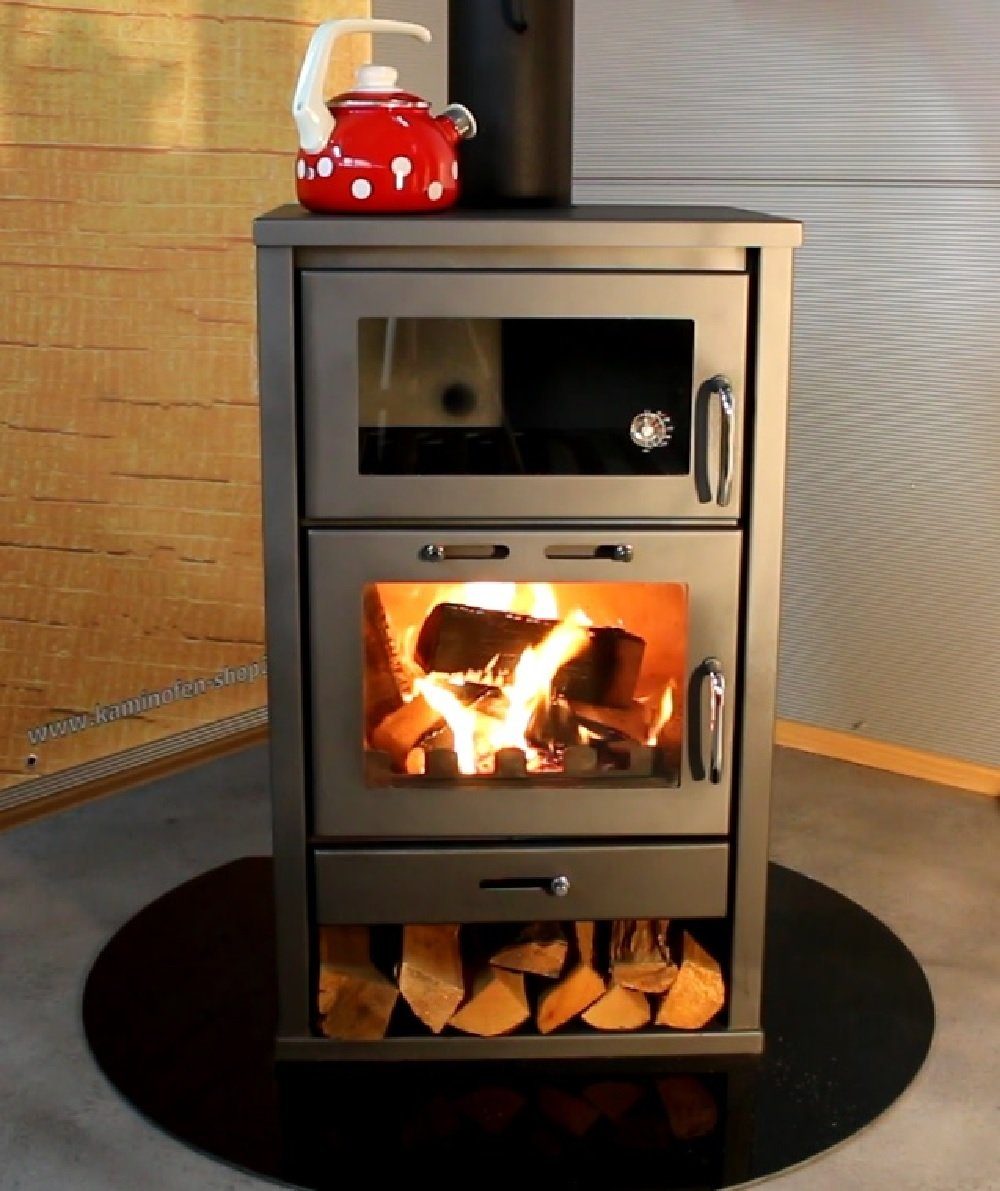 Victoria 05 Kaminofen mit Backfach Triumph F schwarz, 12,3 kW