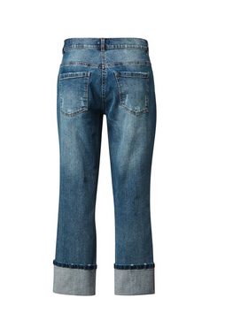 Angel of Style 5-Pocket-Jeans 7/8-Jeans Straight Fit Destroy-Effekte 5-Pocket