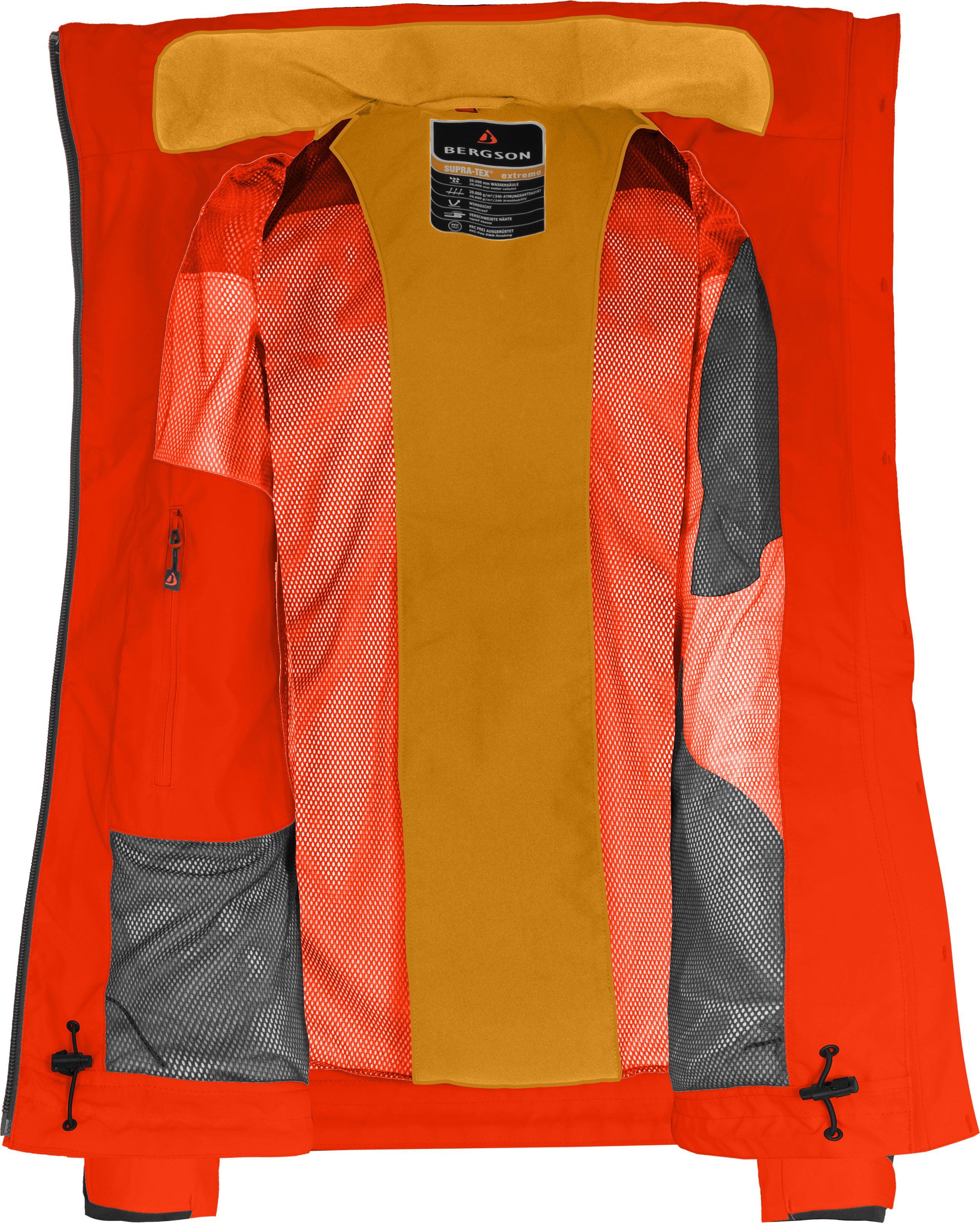 Bergson Regenjacke KURRIKA Damen Regenjacke, Netzfutter, 20000 mm Wassersäule, Normalgrößen, Pap – Bild 5 von 5