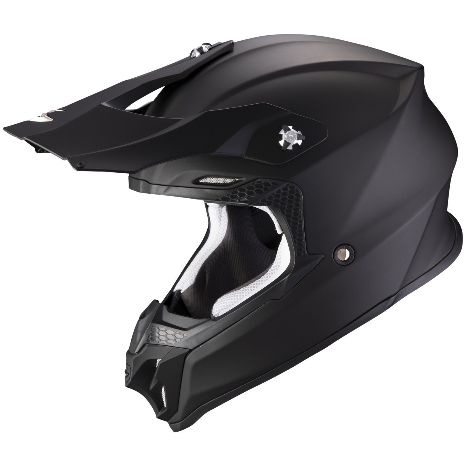 Scorpion Exo Motorradhelm Scorpion VX-16 Evo Air Solid Crosshelm Matt-Schwarz (1er Set), crosshelm
