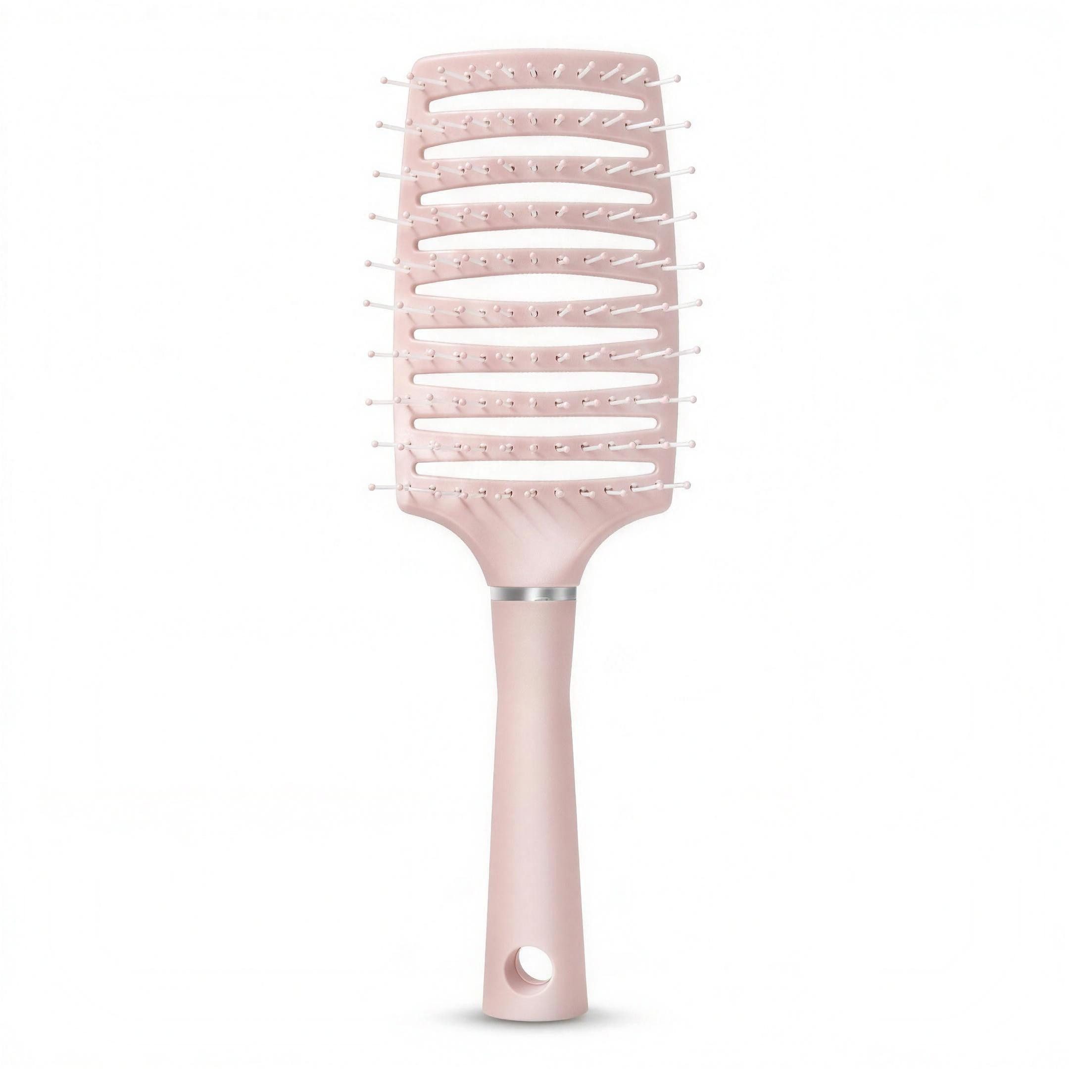 H-basics Haarbürste Root Lift gebogen Ansatz-Volumen Rosa Damen 22 cm, Volumenbürste für feines Haar