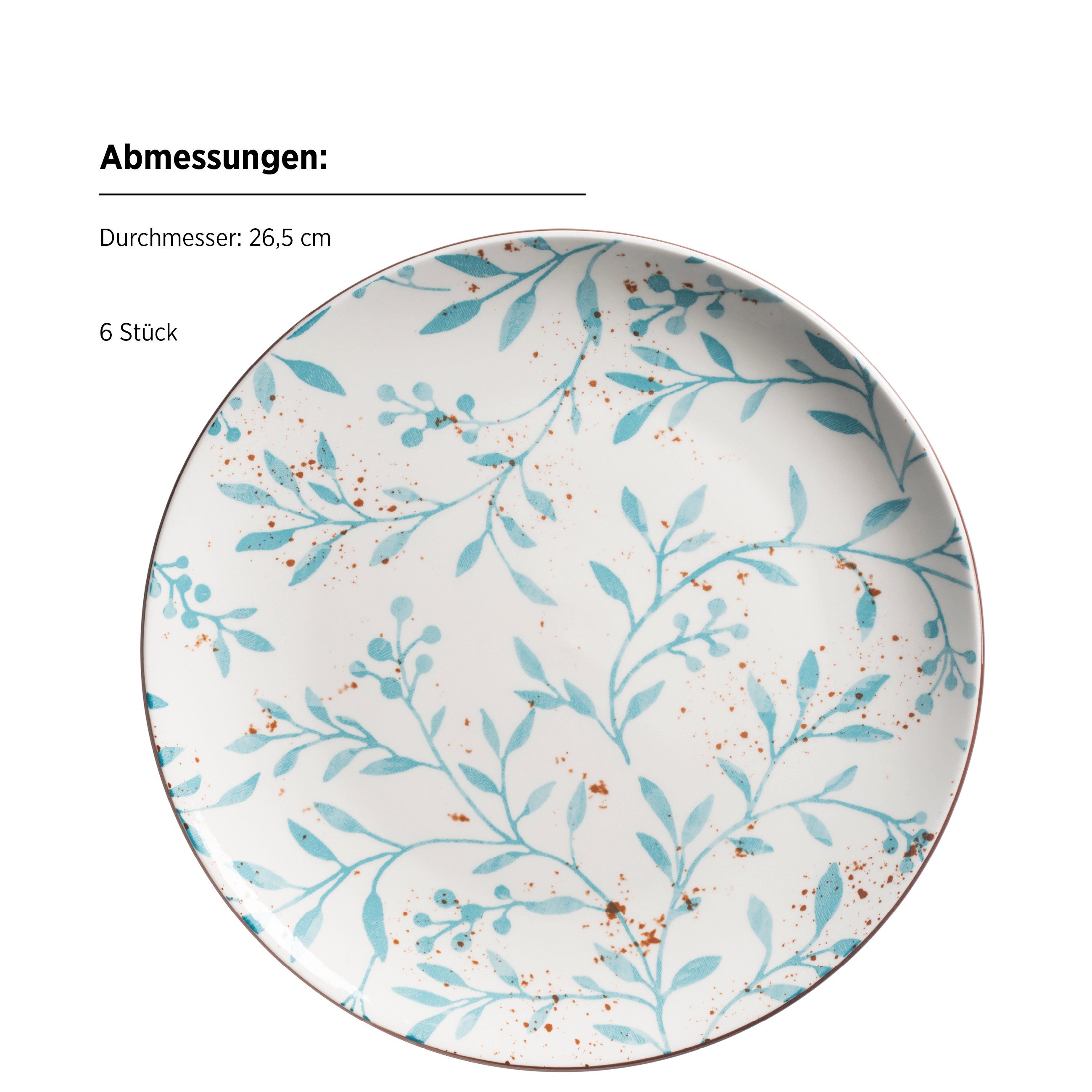 MÄSER Tafelservice Olive (18-tlg), 6 Personen, Porzellan