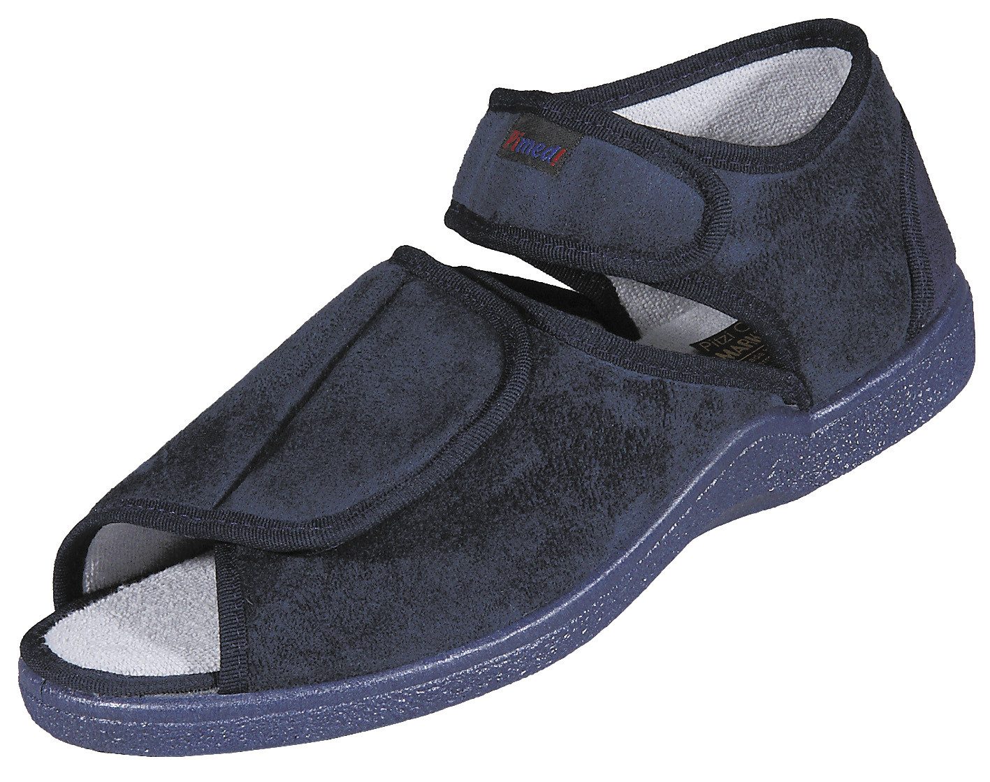 Pimed! Verbandsandale 37273, marine, Therapieschuh, ideal für Diabetiker Klettschuh Weitenregulierung durch starken Klettverschluss