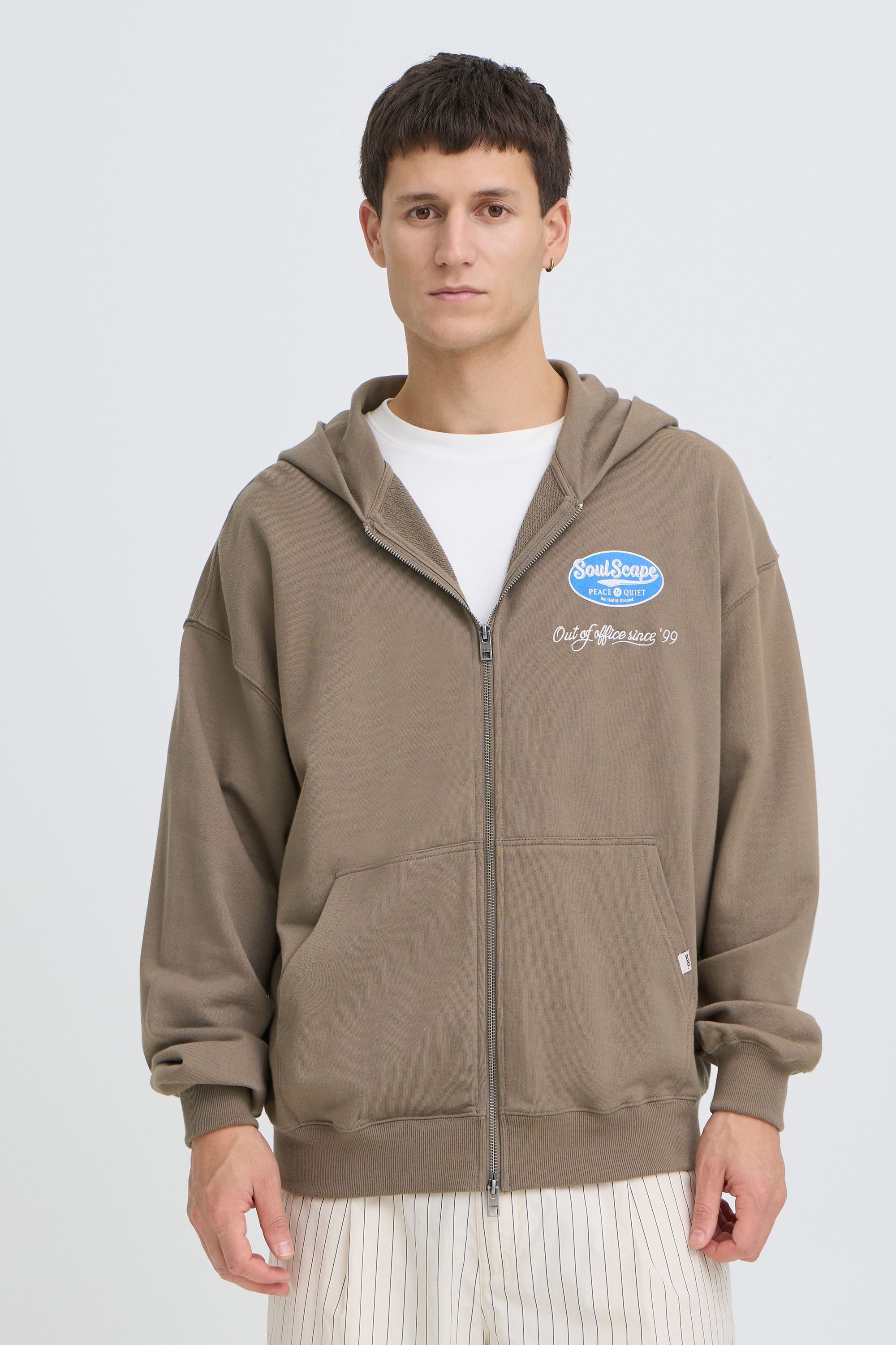 !Solid Kapuzensweatjacke SDTruxton Moderne Kapuzensweatjacke mit kleinem Print
