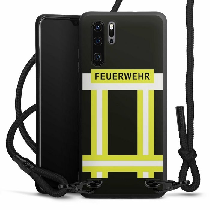 DeinDesign Handyhülle Feuerwehr Feuerwehrmann Beruf Feuerwehr Huawei P30 Pro Premium Handykette Hülle mit Band Case zum Umhängen