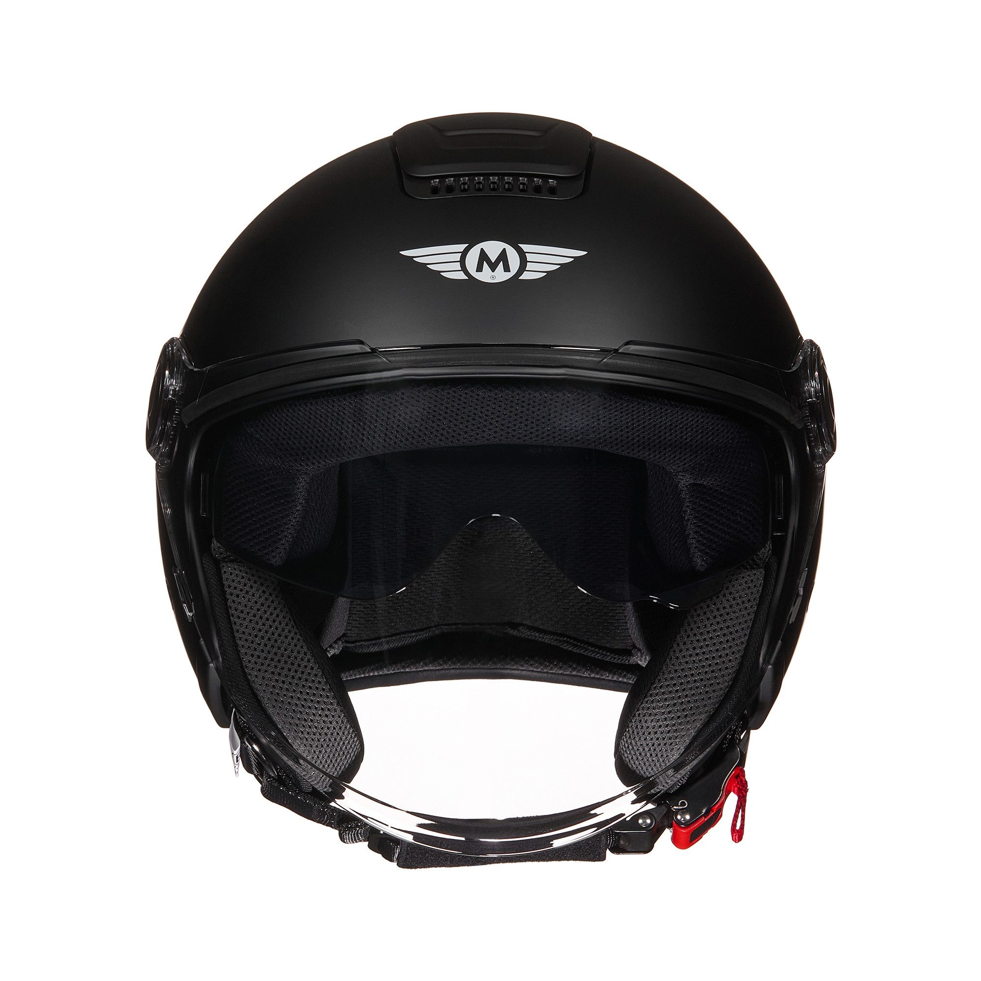 MOTO HELMETS Motorradhelm Jethelm Motorradhelm, Helm für Motorrad & Roller, Schnellverschluss, Sonnenvisier, nur 1050g – Bild 5 von 5