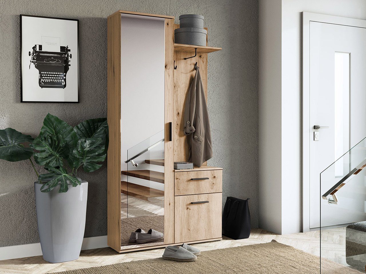 MIRJAN24 Garderoben-Set Lux, (Komplett-Set, 2 Kleiderhaken, günstig online kaufen