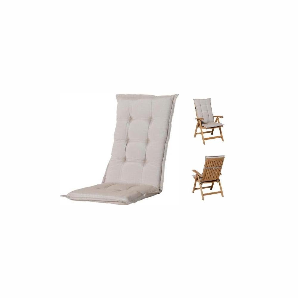 Madison Polsterauflage Madison Gartenstuhlkissen Panama 105 x 50 cm  Polycotton beige Sitzkiss | Sessel-Erhöhungen