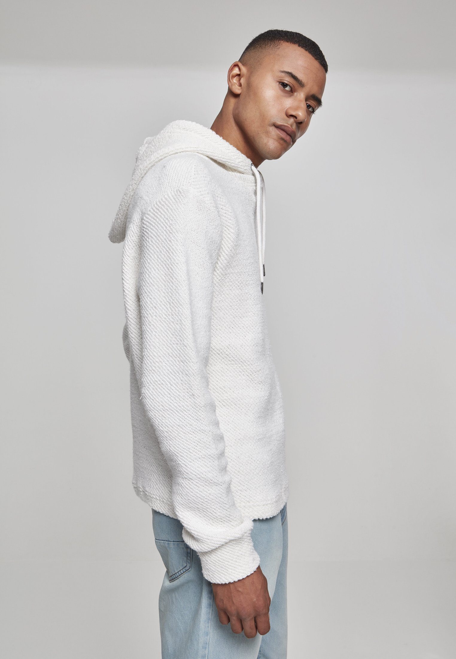 CLASSICS Out Terry Hoody URBAN Loose (1-tlg) Sweater Herren offwhite Inside