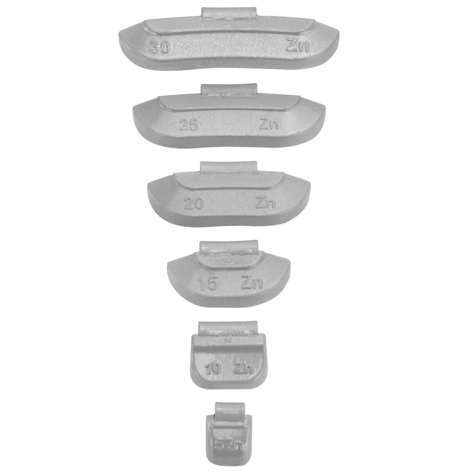 HASKYY Reifenmontagemaschine Schlaggewichte 225 tlg. Set SILBER Auswuchtgewichte 5-30g für Stahlfel