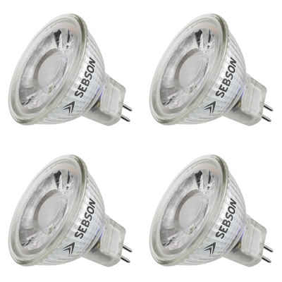 SEBSON LED-Leuchtmittel LED Lampe GU5.3/ MR16 warmweiss 5W Leuchtmittel Spot 12V - 4er Pack