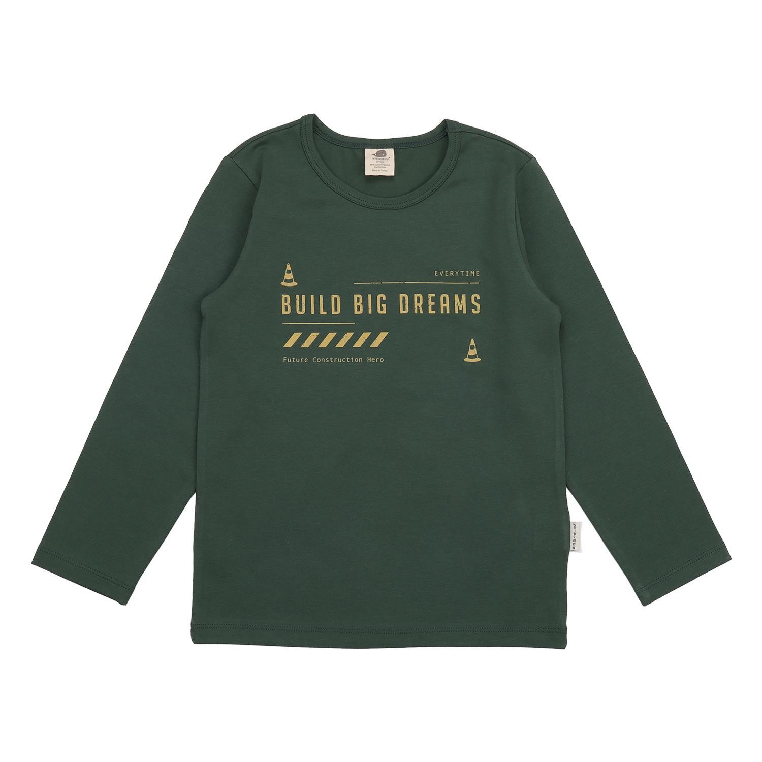 Langarmshirt Walkiddy mit Baggermotiv aus Bio Baumwolle