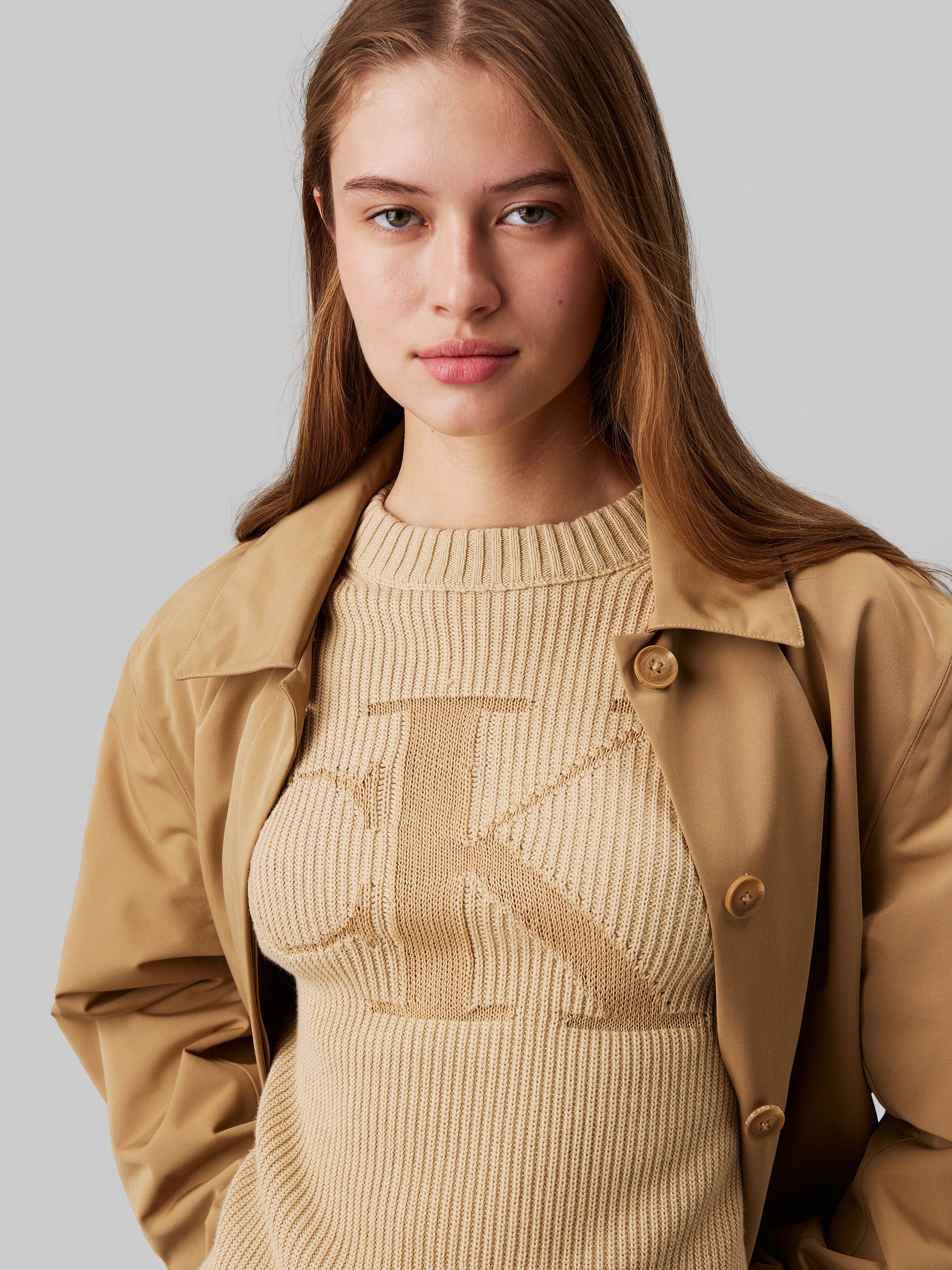 Calvin Klein Jeans Stehkragenpullover LOGO INTARSIA REGULAR SWEATER mit Log günstig online kaufen