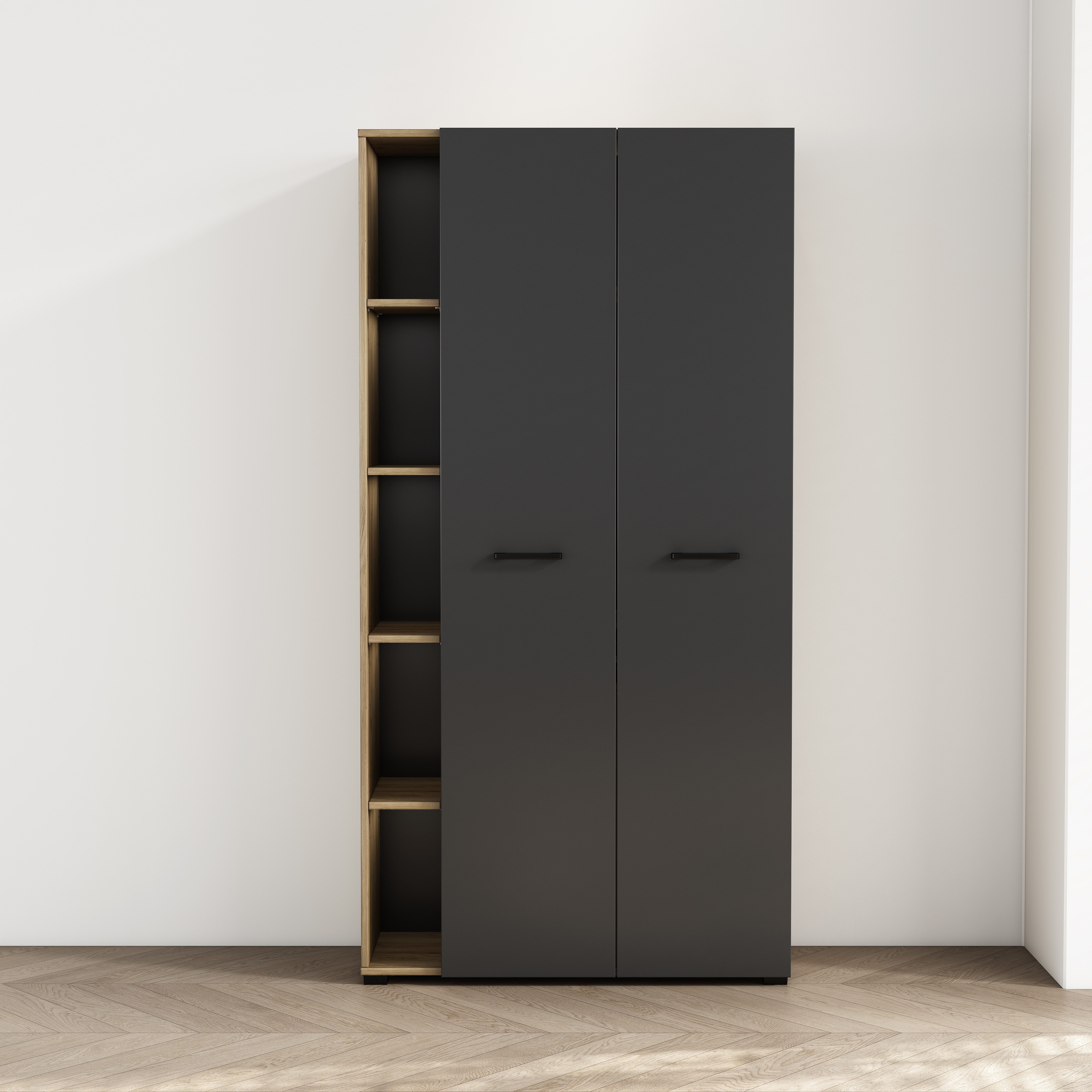 OTTO home Computerschrank Moid (Set) PC-Schrank, mit zwei Türen, mit Tastaturauszug, B 88 cm