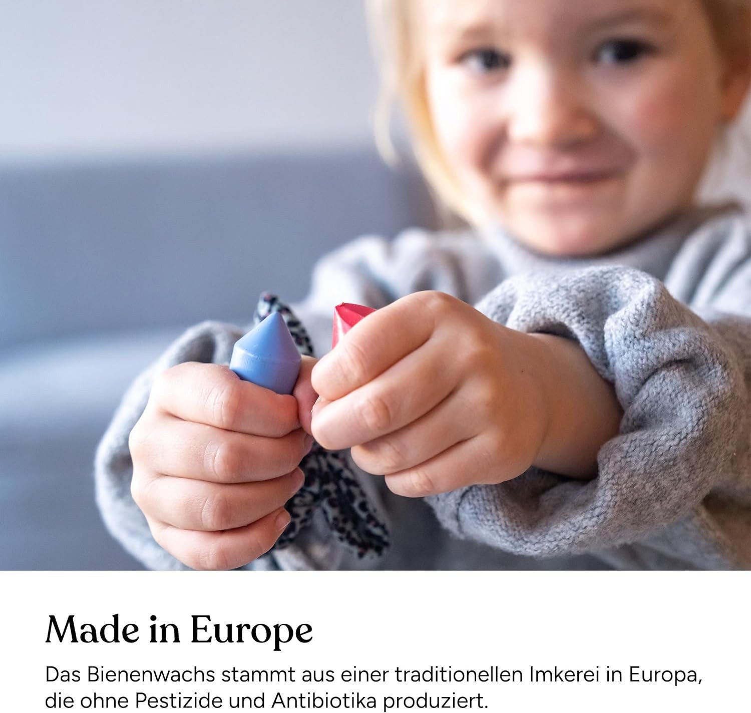Ehrenkind Wachsmalstift aus Bienenwachs, 100% natürlich Buntstifte, (12-tlg), Malstifte ab 1 Jahr – Bild 5 von 5