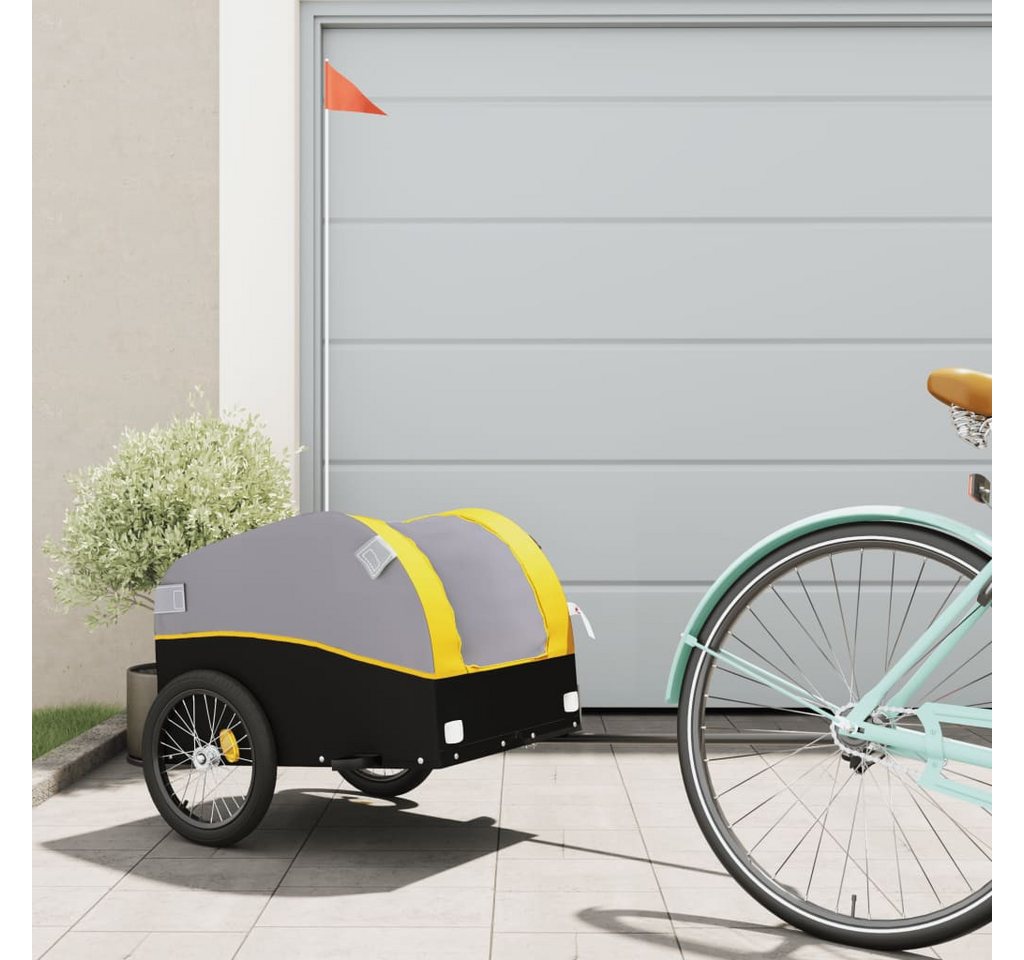 Thumbnail - vidaXL Fahrradkinderanhänger, Fahrradanhänger Schwarz und Gelb 30 kg Eisen